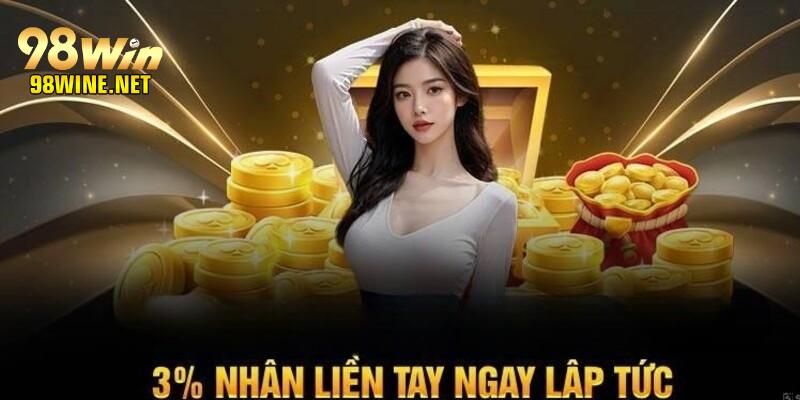 Khuyến mãi hoàn trả 3% với nguyên nhân tổ chức